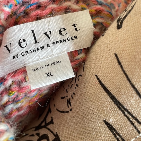 Velvet Drop Shoulder Wool Blend Sweater, Size XL, NWOT - Picture 6 of 6